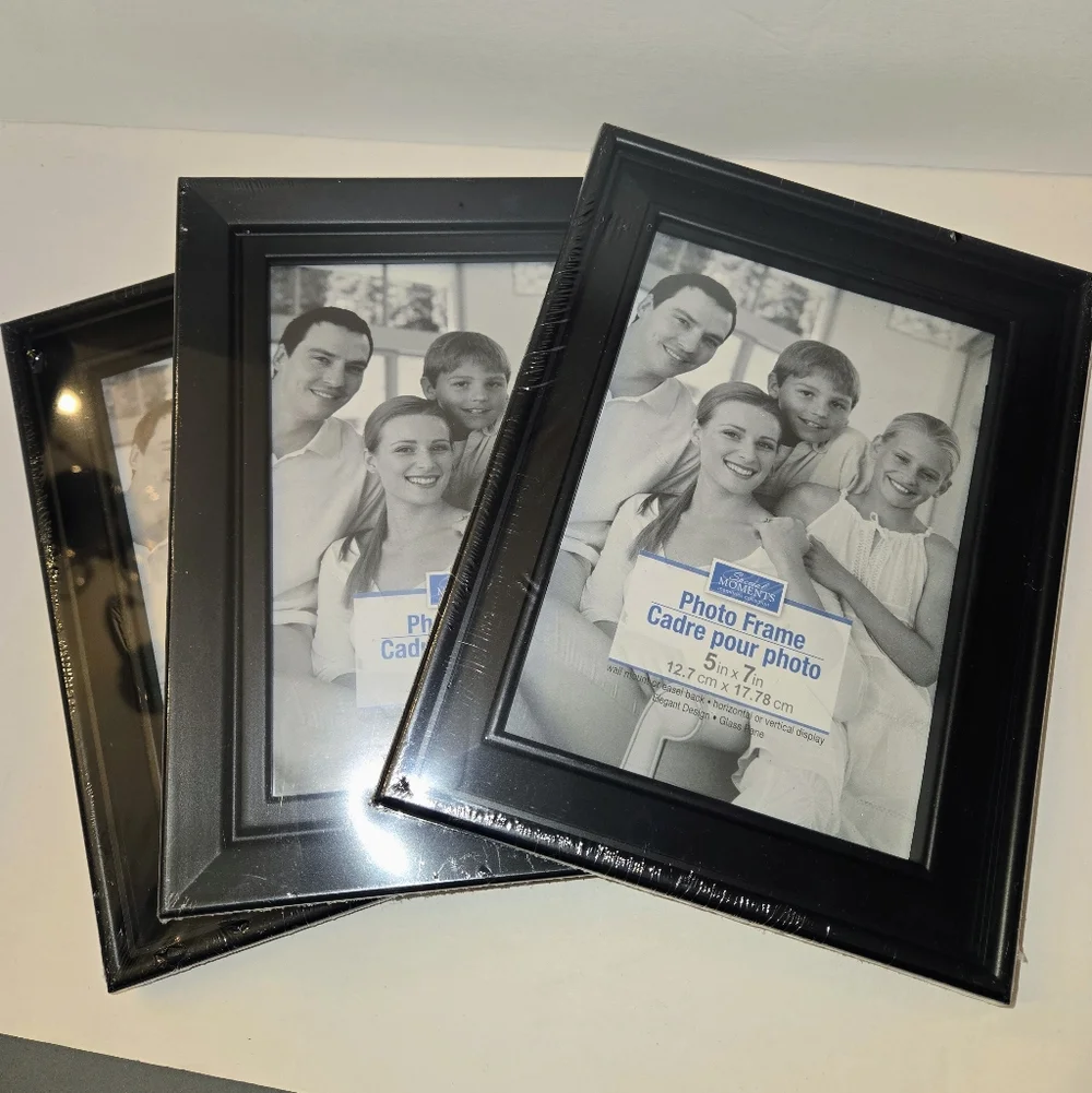 Special Moments Black 5x7 Photo Frames Set of 3 NEW
